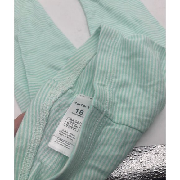 Carters Mint Green Striped Toddler Pajama Pants, 18M - Picture 6 of 6
